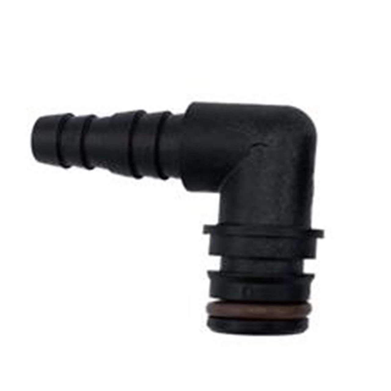 Elbow Fitting for Quad Pump, 3/8" Hose Barb 