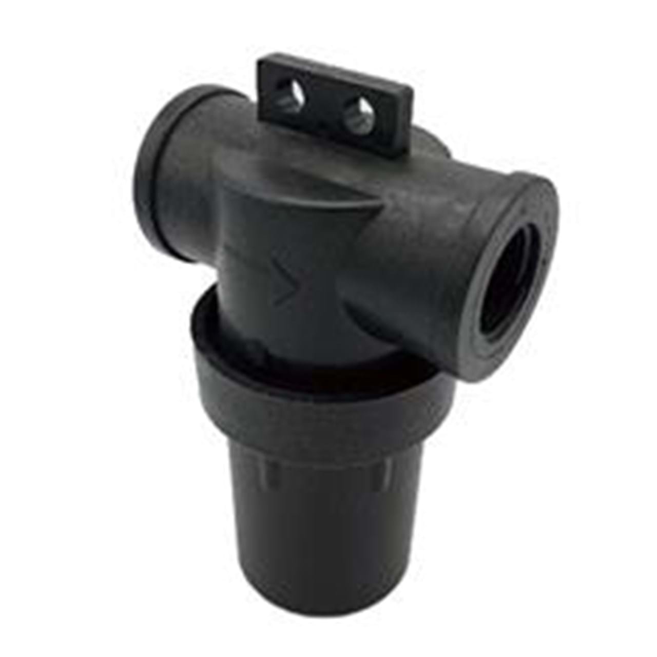 3/4" Poly Strainer Black with 50 Mesh Screen