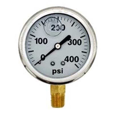 2-1/2" Liquid Filled Pressure Gauge 0-400 PSI