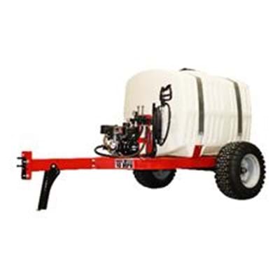 FIMCO 200 Gallon Trailer Sprayer with 4-Roller Pump and Spray Wand Broadcast Nozzles