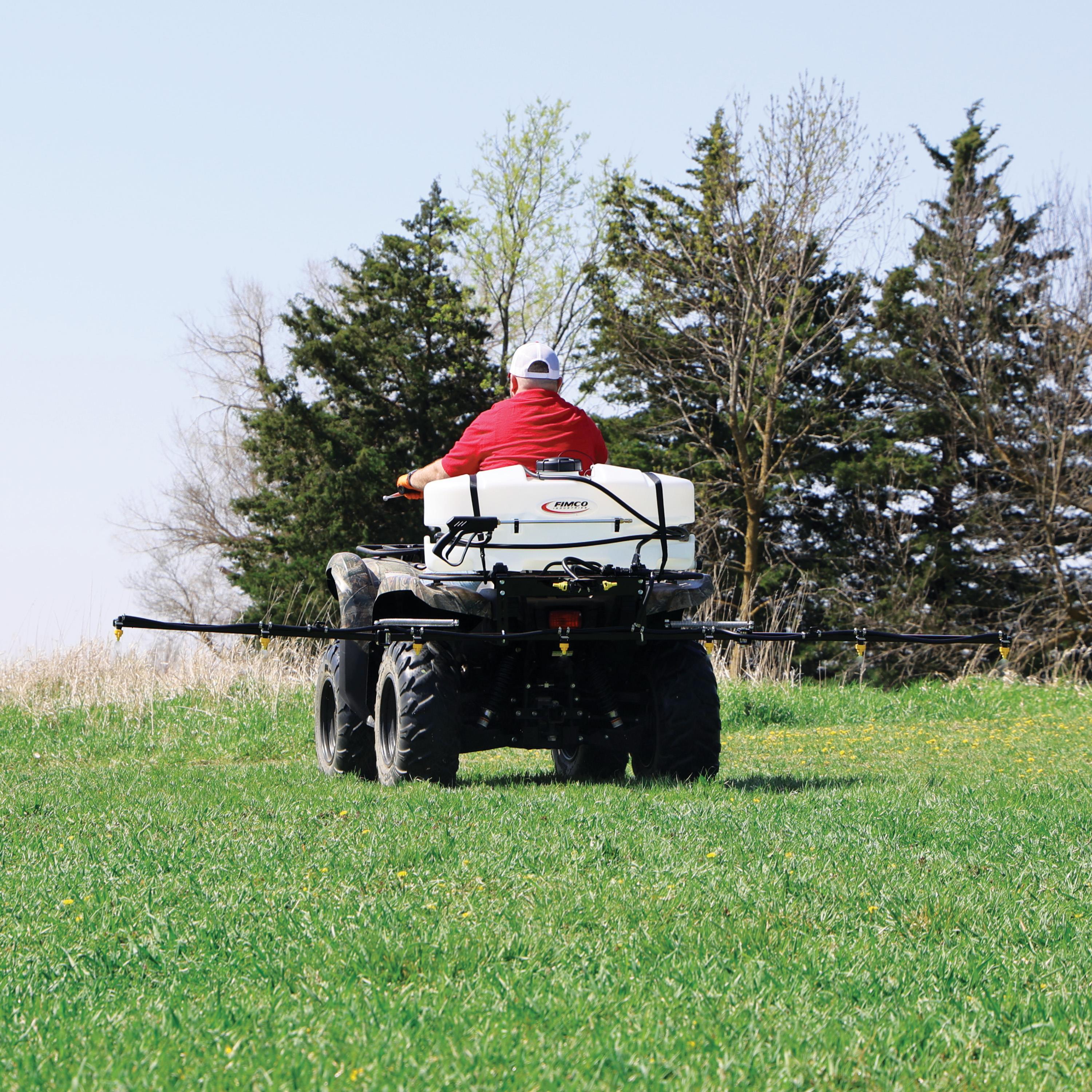 FIMCO 25 Gallon 12 Volt Dual Boom ATV Sprayer w/ 7-Nozzle and