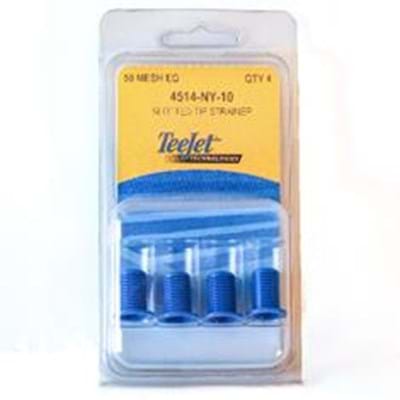 TeeJet Nylon Slotted Tip Strainer - 50 Mesh, Blue 4 Pack