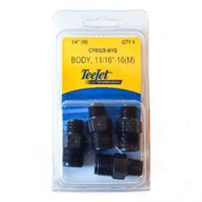 TeeJet CP8028-NYB Nozzle Body 4 Pack