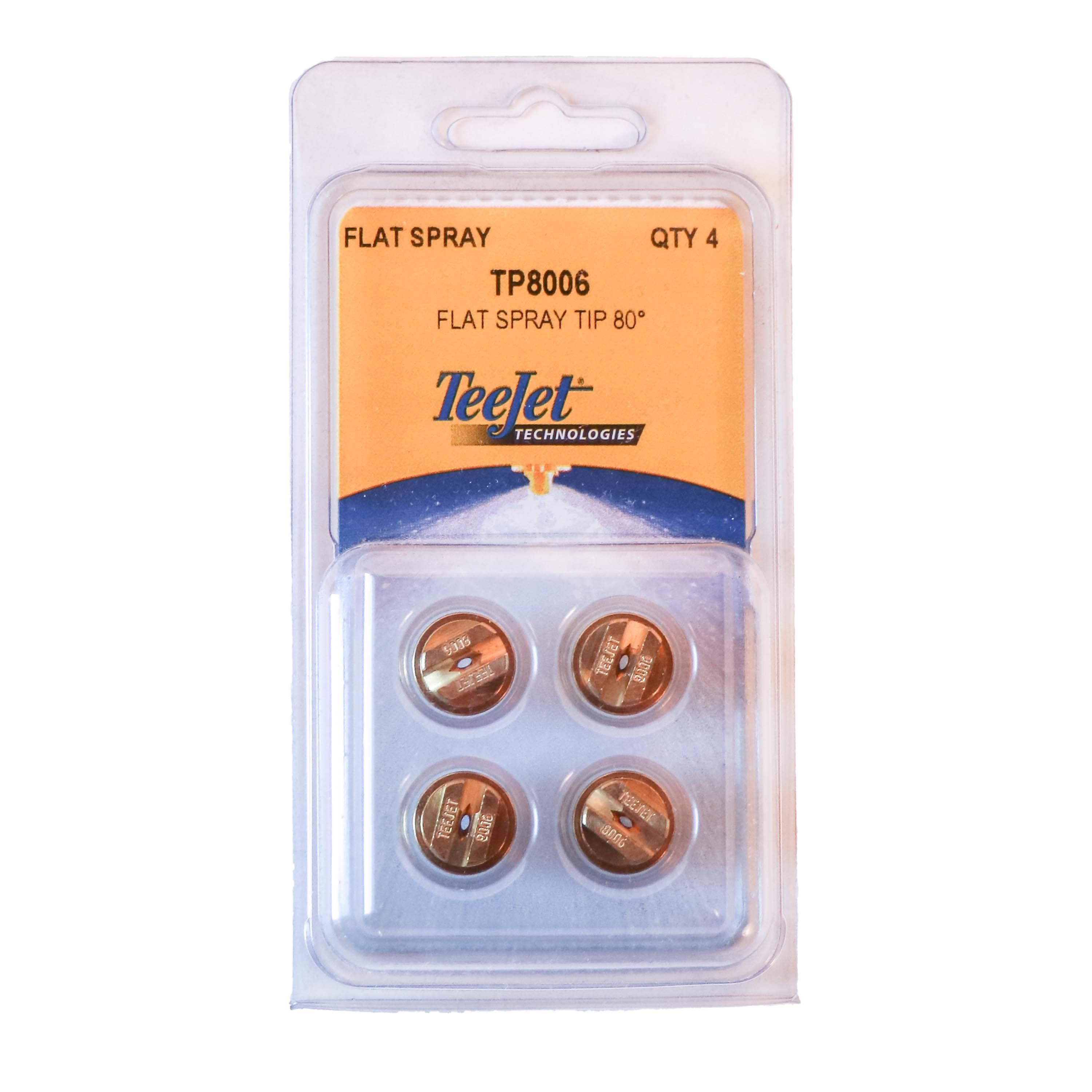 TeeJet 8006 Flat Fan Brass Spray Tip 4 Pack