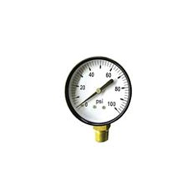 100 PSI GAUGE 2" DIAMETER 1/4" MALE NPT